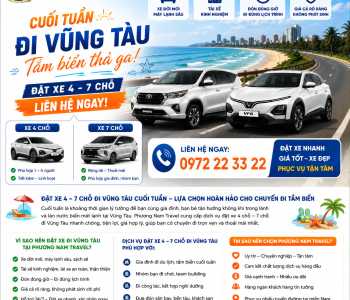 Thuê Xe 4 Chỗ, 7 Chỗ Đi Vũng Tàu Cuối Tuần Chỉ Từ 800k Cùng Phương Nam Travel